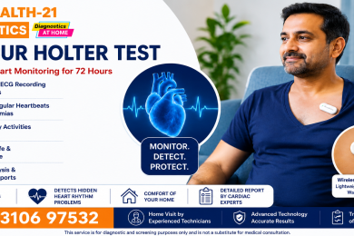 72 Hour Holter Test Price in Ghaziabad by GoodHealth21 Diagnostics. Home Holter monitoring service with wireless ECG device, expert cardiac analysis, affordable pricing, and digital reports.