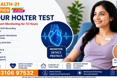 Holter Test in Shalimar Bagh Delhi by GoodHealth21 Diagnostics – 72 Hour Holter Test at Home for accurate heart rhythm monitoring.