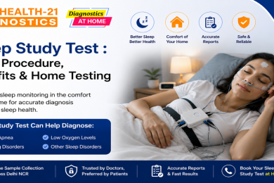 Sleep Study Test in Noida with home sleep monitoring equipment used for diagnosing sleep apnea and other sleep disorders.