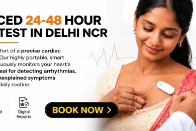 Advanced 24–48 Hour Holter Test in Delhi NCR with home visit, wearable ECG monitoring device, and digital reports by GoodHealth21 Diagnostics